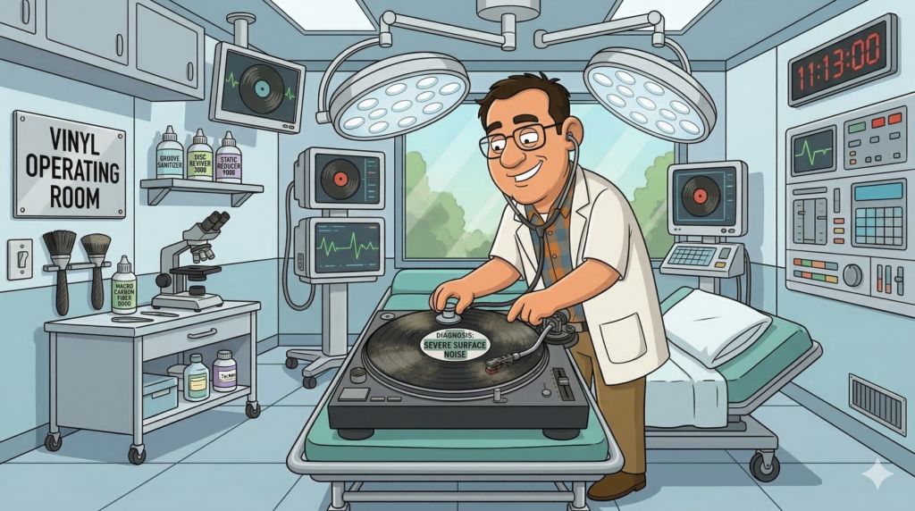 Step inside the Vinyl Operating Room. Learn how to diagnose and fix severe surface noise on your favourite records with our expert vinyl care tips.